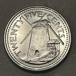 BARBADOS 25 CENTS 2007