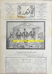 Osmanlıca Karagöz Mizah Dergisi-Gazetesi, Orijinal Dönem Basım, (Ottoman Magazine-Newspaper-Journal Illustré Cara-Gueuz) - 28 Kasım 1925 - Sayı: 1847 - Hicri: 11 Cemaziyelevvel 1344 - Rumi: 28 Teşrin-i Sani 1341 - Karikatür: Cemiyet-i Akvam mı, Kukla Oyunu mu? 