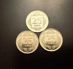 715// 25 Kuruş Çil Altın sarısı (2023) 3 adet