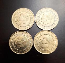 716// 25 Kuruş Sarı renkli (2023) Çil altı 4 adet