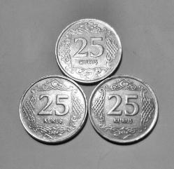 720// 25 Kuruş (2009,2010,2011) 3'lü set