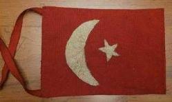 LOT.16 » ESKİLERDEN ASKER GÖĞÜS CEBİ BAYRAĞI. EL DİKİMİ.