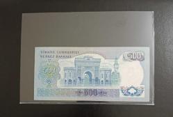 6. EMİSYON NADİR A SERİSİ 500 LİRA ÇİL ALTI KONDİSYONDA İLK ONBİN SERİ NUMARALI