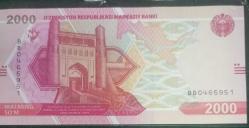 ÖZBEKİSTAN 2000 SOM 2021   KAĞIT PARA