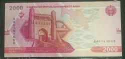 ÖZBEKİSTAN 2000 SOM 2021   KAĞIT PARA