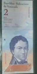 VENEZUELA 2 Bolivares 2013   KAĞIT PARA