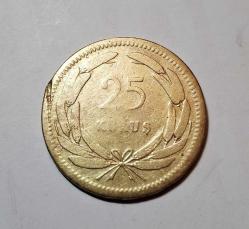 725// 25 Kuruş (1956) pirinç