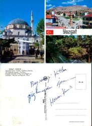 Yozgat Kartpostal Çapanoğlu Cami Cumhuriyet Meydanı Şehir Kartpostalı  AND Kartpostal 66-32 İne beyaz Kağıt