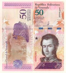 VENEZUELA 50 BOLIVAR 2018 UNC ÇİL