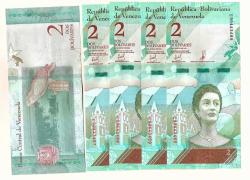 5 Adet VENEZUELA 2 BOLIVAR 2018 UNC ÇİL