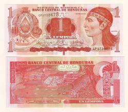 Honduras 1 Lempira 2022 P 96 e UNC ÇİL