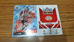 Topps UCL 2024-2025 Luuk de Jong PSV Eindhoven Blue Crystal Paralel Kart No:261c