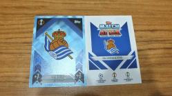Topps UCL 2024-2025 Team Badge Real Sociedad de Futbol Blue Crystal Paralel Kart No:280c