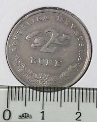 1993 HİRVATİSTAN 2 KUNA ORİJİNAL MADENİ PARASI K3NNN5 NADİRDİR