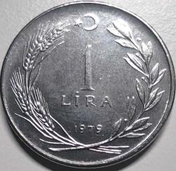 Türkiye 1979 1 Lira - Atatürk Portreli - Koleksiyonluk Madeni Para