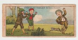 TOBLER ÇİKOLATA KARTI - ARKASI OSMANLICA YAZILI - 4 DİLDE