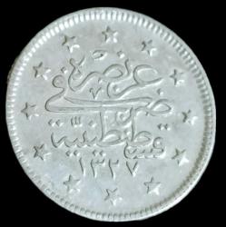 V. Mehmet Reşat 1327/2 Kuruş gümüş
