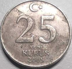 Türkiye 2005 25 Yeni Kuruş - İlk Baskı Hatıra Serisi - Koleksiyonluk Madeni Para
