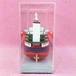 PLEKSİGLAS MUHAFAZALI , EL YAPIMI AHŞAP KURU YÜK GEMİSİ MAKET MODEL