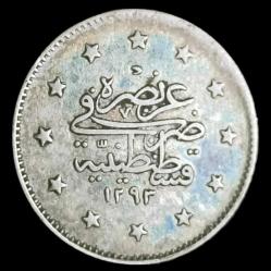 Abdülhamid 1293/28 2 Kuruş gümüş 2.40g