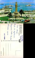 İzmir Konak Saat Kulesi Lİman  Kartpostal Şehir Kartpostalı  Photo Turkey 35-48