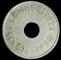 1950 Delikli 1 Kuruş