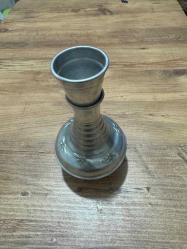 Nostaljik İşlemeli Alüminyum Mini Sürahi ve Bardak. Sürahi boy 15 cm Bardak boy 6 cm