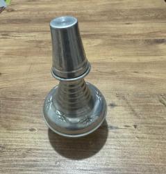 Nostaljik İşlemeli Alüminyum Mini Sürahi ve Bardak. Sürahi boy 15 cm Bardak boy 6 cm