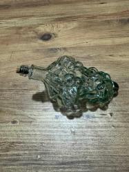 Vintage Yatay Formlu Cam Üzüm Şişe - Dekoratif Sunumluk 19 cm