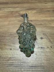 Vintage Yatay Formlu Cam Üzüm Şişe - Dekoratif Sunumluk 19 cm