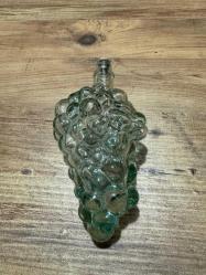 Vintage Yatay Formlu Cam Üzüm Şişe - Dekoratif Sunumluk 19 cm