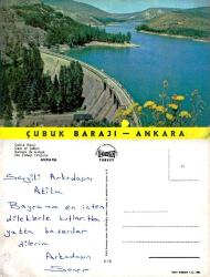 Çubuk Barajı Ankara  Kartpostal Şehir Kartpostalı  Photo Turkey 6-10 Sağ alt  Köşe Hasarlı haliyle