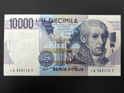 İtalya 10000 Liret 1984. Çil Altı. 10.000. 2 minik iğne deliği var.