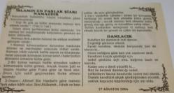 27 Ağustos 2006-Orijinal Takvim Yaprağı-Doğum Günü-Söz,Nişan,Nikâh,Düğün ve Önemli Günler Hediyesi-Bizim Anadolu Takvimleri-Ayet(İbrahim:1)-I. Kosova Zaferi(1389)-Behlül,Havva-İslam'ın En Parlak Şiarı Namazdır-Damlacık