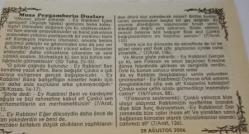 28 Ağustos 2006-Orijinal Takvim Yaprağı-Doğum Günü-Söz,Nişan,Nikâh,Düğün ve Önemli Günler Hediyesi-Bizim Anadolu Takvimleri-Ayet(Enbiya:110)-Bosna'da pazar yeri katliamı(1995)-Besim,Hayriye-Musa Peygamberin Duaları
