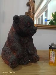 Ayı ailesi, obje, 2 adet. El boyamadır.