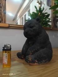 Ayı ailesi, obje, 2 adet. El boyamadır.