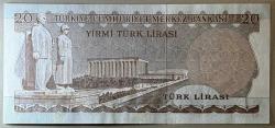 6. Emisyon 20 Türk Lirası D71 122559 Ça/Çil Kondisyonda Koleksiyonluk Eski Para
