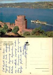 Rumeli Hisarı ve Boğazda Gemi  Kartpostal Şehir Kartpostalı  Keskin Color 377