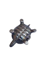 vintage pirinç kaplumbağa takı kutusu