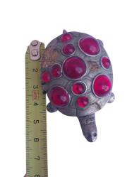 vintage pirinç kaplumbağa takı kutusu