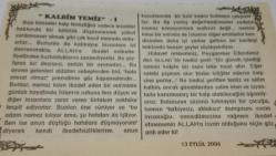 13 Eylül 2006-Orijinal Takvim Yaprağı-Doğum Günü-Söz,Nişan,Nikâh,Düğün ve Önemli Günler Hediyesi-Bizim Anadolu Takvimleri-Ayet(Meryem:60)-İsrail-Arafat Oslo Anlaşması imzalandı(1993)-Edib,Makbule-'''Kalbim Temiz''-I