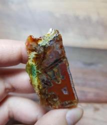 Kırmızı Bantlı Çubuk Akik Çifti • Akik Dilimleri • Doğal Desenli Taş • Topraklama ve Canlılık Kristali - Ağırlık: 60g - Benzersiz Koleksiyonluk