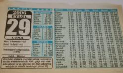 29 Eylül 2006-Orijinal Takvim Yaprağı-Doğum Günü-Söz,Nişan,Nikâh,Düğün ve Önemli Günler Hediyesi-Bizim Anadolu Takvimleri-Ayet(Azhab:35)-Trablusgarb Savaşı başladı(1911)-Habib,Münire-Çoban ve Ağaç