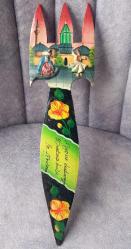 MEVLANA  TEMALI EL YAPIMI EL BOYAMASI DUVAR SÜSÜ ÇATAL KONDİSYON YÜKSEK