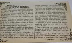 11 Ekim 2006-Orijinal Takvim Yaprağı-Doğum Günü-Söz,Nişan,Nikâh,Düğün ve Önemli Günler Hediyesi-Bizim Anadolu Takvimleri-Ayet(Hz.Ali(r.a.))-Sırplar Goradze'yi bombaladı;236 ölü(1992)-Şerif,Nebahat-Müslüman Kur'anı Okuyup Anlamalıdır