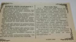 14 Ekim 2006-Orijinal Takvim Yaprağı-Doğum Günü-Söz,Nişan,Nikâh,Düğün ve Önemli Günler Hediyesi-Bizim Anadolu Takvimleri-Ayet(Hz.Ebubekir(r.a.))-Mısır'da deprem;1000'i aşkın ölü(1992)-Haşim,Aysun-Herşey Niçin Kusursuz?-Kur'anda Dua