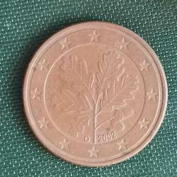 ALMANYA  2002 D    5 EURO CENT