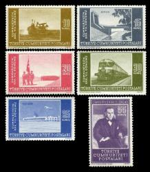 1953 Cumhuriyetin Otuzuncu Yıldönümü Damgasız MNH Tam Seri İsfila 1758-1763