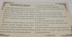 22 Ekim 2006-Orijinal Takvim Yaprağı-Doğum Günü-Söz,Nişan,Nikâh,Düğün ve Önemli Günler Hediyesi-Bizim Anadolu Takvimleri-Ayet(Hacı Bayram Veli)-Ramazan Bayramı Arefesi-Hüseyin,Saadet-Bayramlarda Yapılması Müstehap Olan Şeyler